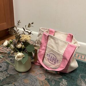 Pink and Cream Tote Bag
